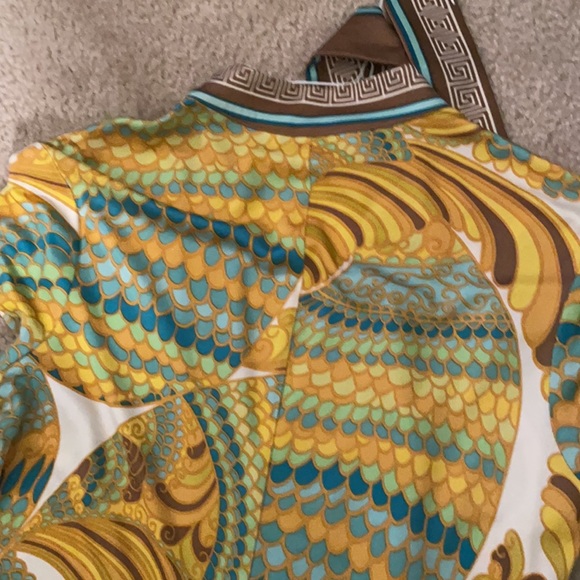 Trina Turk Silk Dress Greek Key Detail - Picture 10 of 11